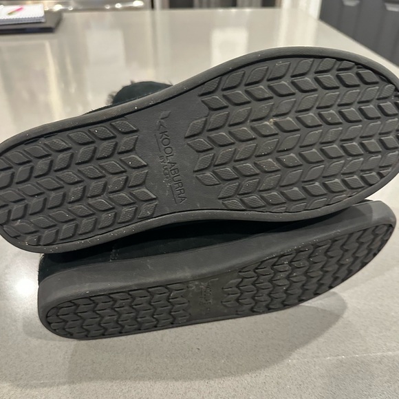 Ugg Koolaburra Leather Double Gold Buckle Fleece Lined Pull On Boots - Picture 6 of 7